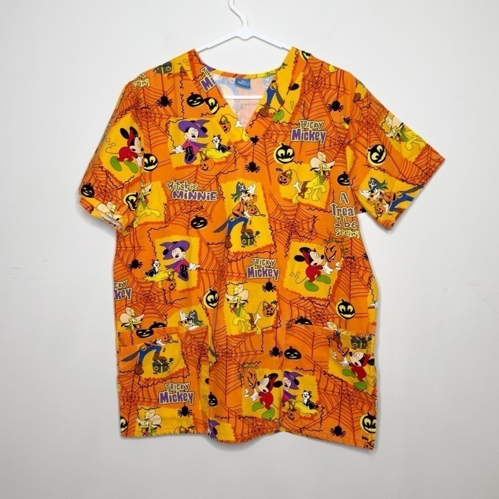 Disney Mickey Mouse Halloween Scrub Top